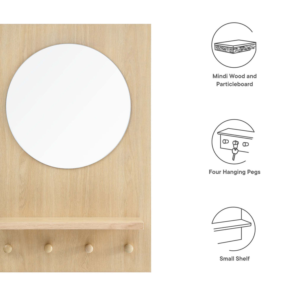 Glint Mirror In Walnut And Oak Color Options | Pack of 4 image 2