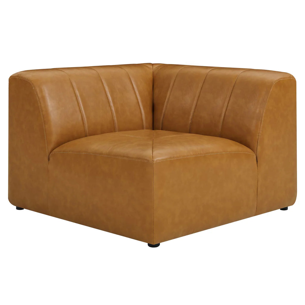 Bartlett 6-Piece Tan Vegan Leather Sectional Sofa image 9