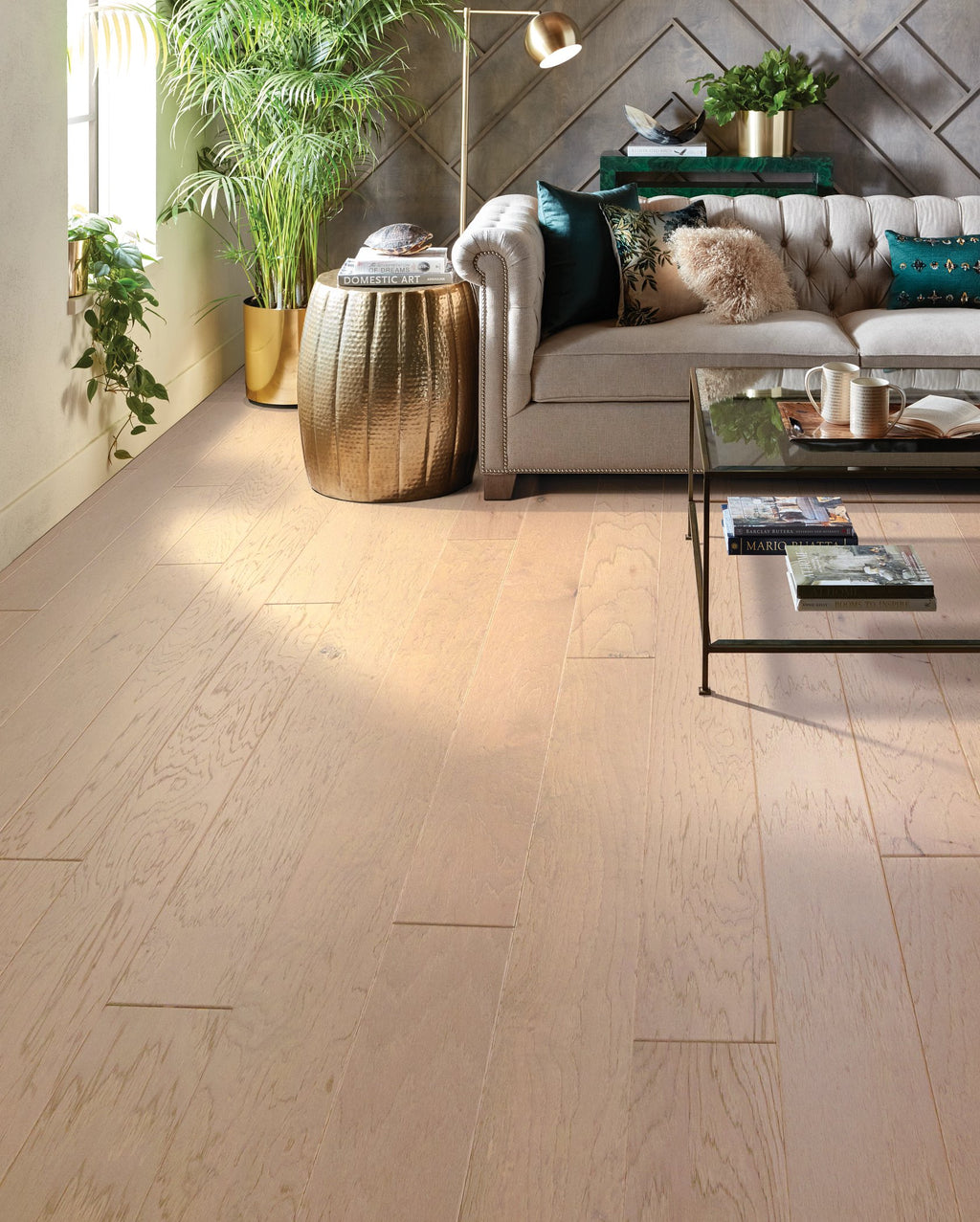 High Plains 6 3/8 | Repel Collection | Sumac Shade | Hickory | Real Hardwood | Water Resistant | Scuff Resistant | 1.2 mm Veneer Thickness | 30.48 Sq. Ft. Per Carton | Wire Brushed Texture image 3