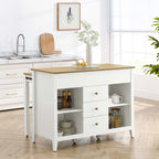 Oak White Farmstead Kitchen Island image 11