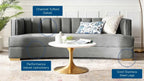 Encompass Channel-Tufted Performance Velvet Curved Sofa image 5