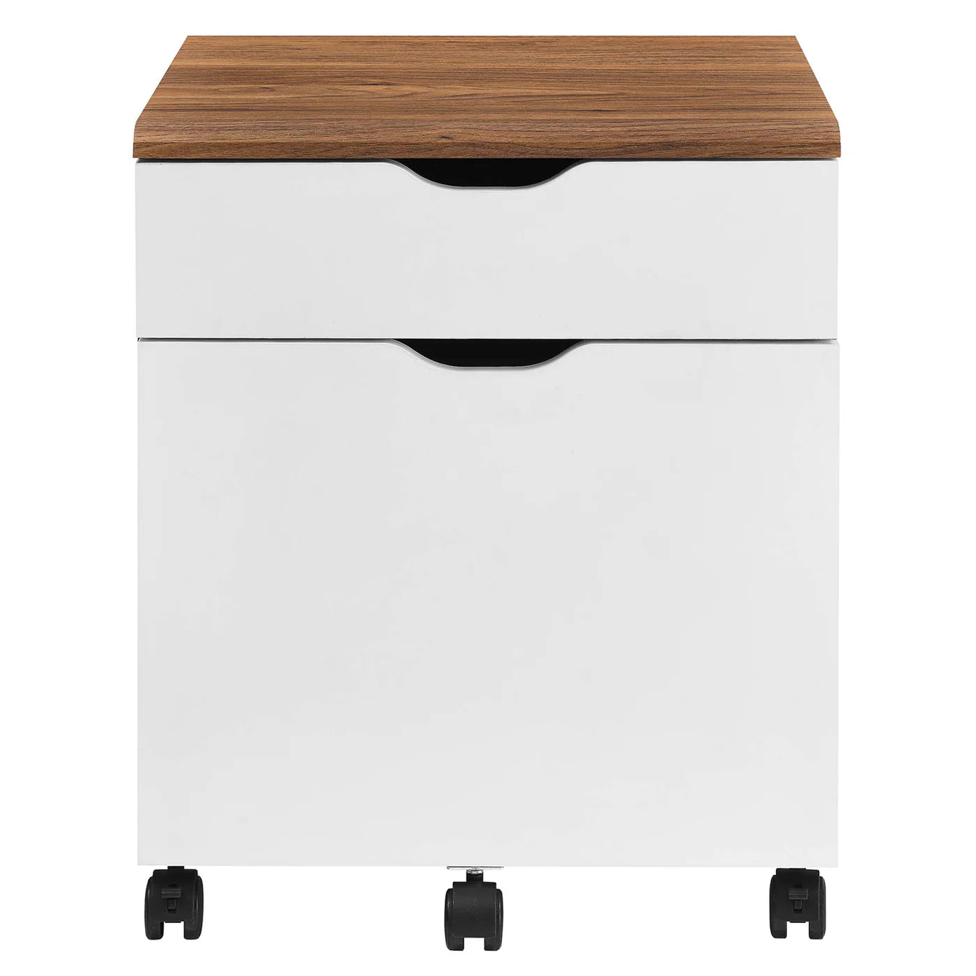 Envision Walnut White Wood Filing Cabinet image 9
