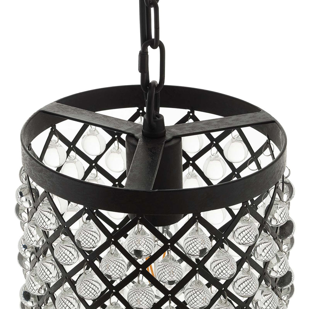 Reflect Glass and Metal Pendant | Ideal for Living Space, Bedroom, Kitchen, Dining room, Bathroom, Or Office image 3