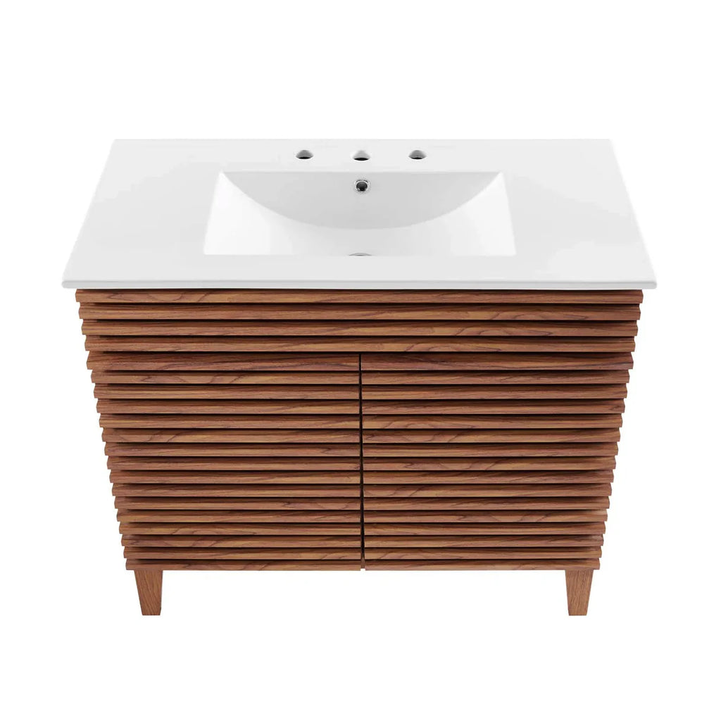 36" / 30" Bathroom Vanity In Multiple Colors | Modern Design Vanity With Basin For Homes, Hotels image 3
