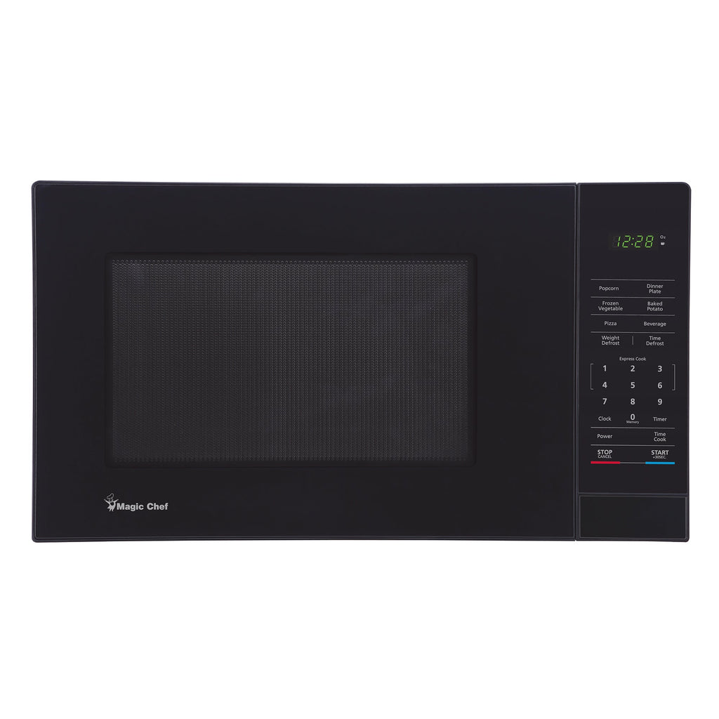 Magic Chef 1.1 Cu. Ft Countertop Microwave | 1000 Watt | Black with Gray Cavity Or Stainless Steel Color Options | Digital Display | 6 Auto Cooking Modes | Child Lock | Auto Defrost Modes image 0