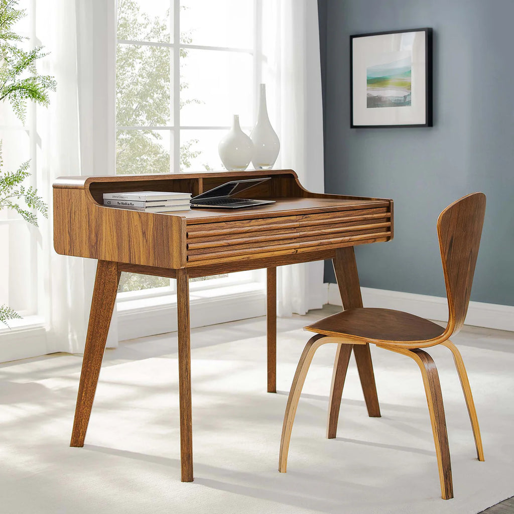 Render Walnut-Finished Writing Desk image 9