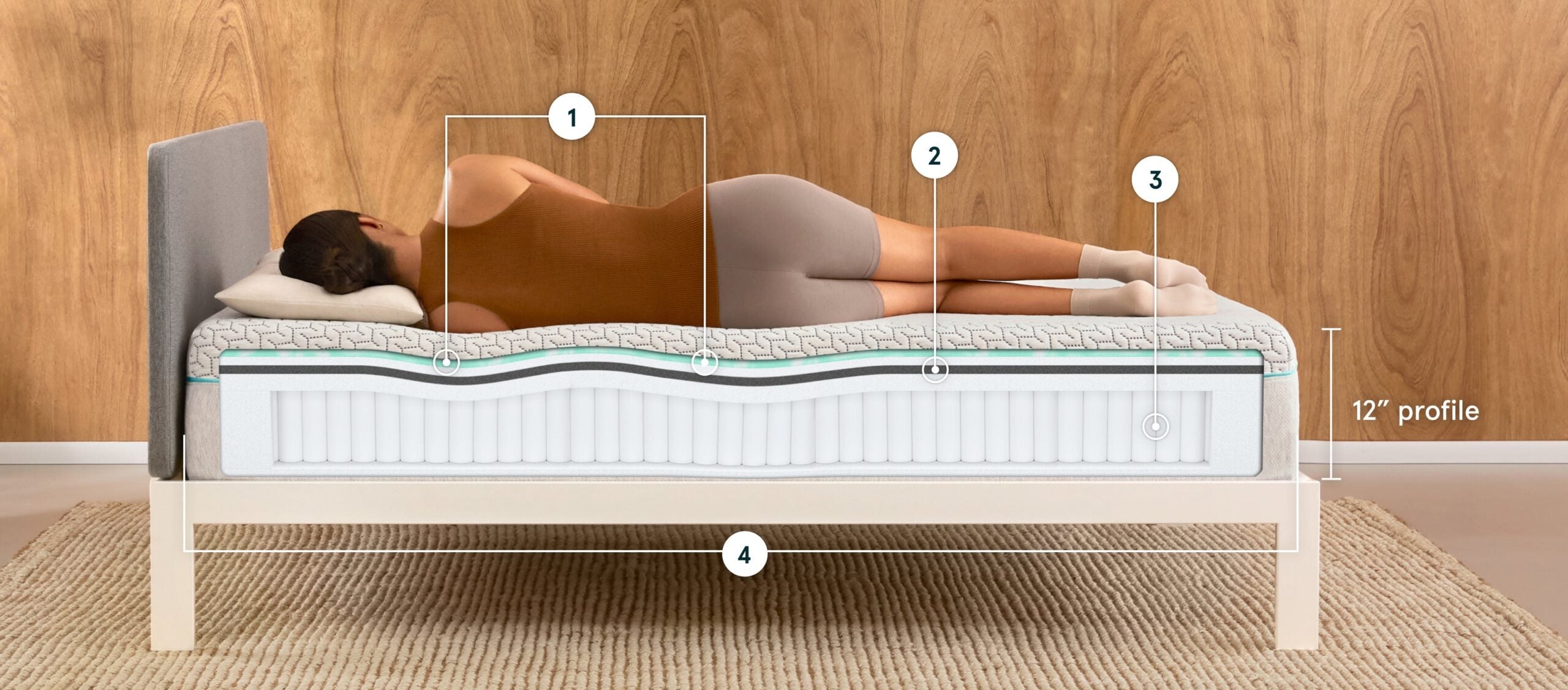 T&N Original Hybrid Mattress | T&N Flex™ Foam & T&N Adaptive® Foam | T&N Release™ Foam  | GREENGUARD Gold Certified  | CertiPUR-US® Certified | 10-Year Limited Warranty | 100-Night Trial image 3