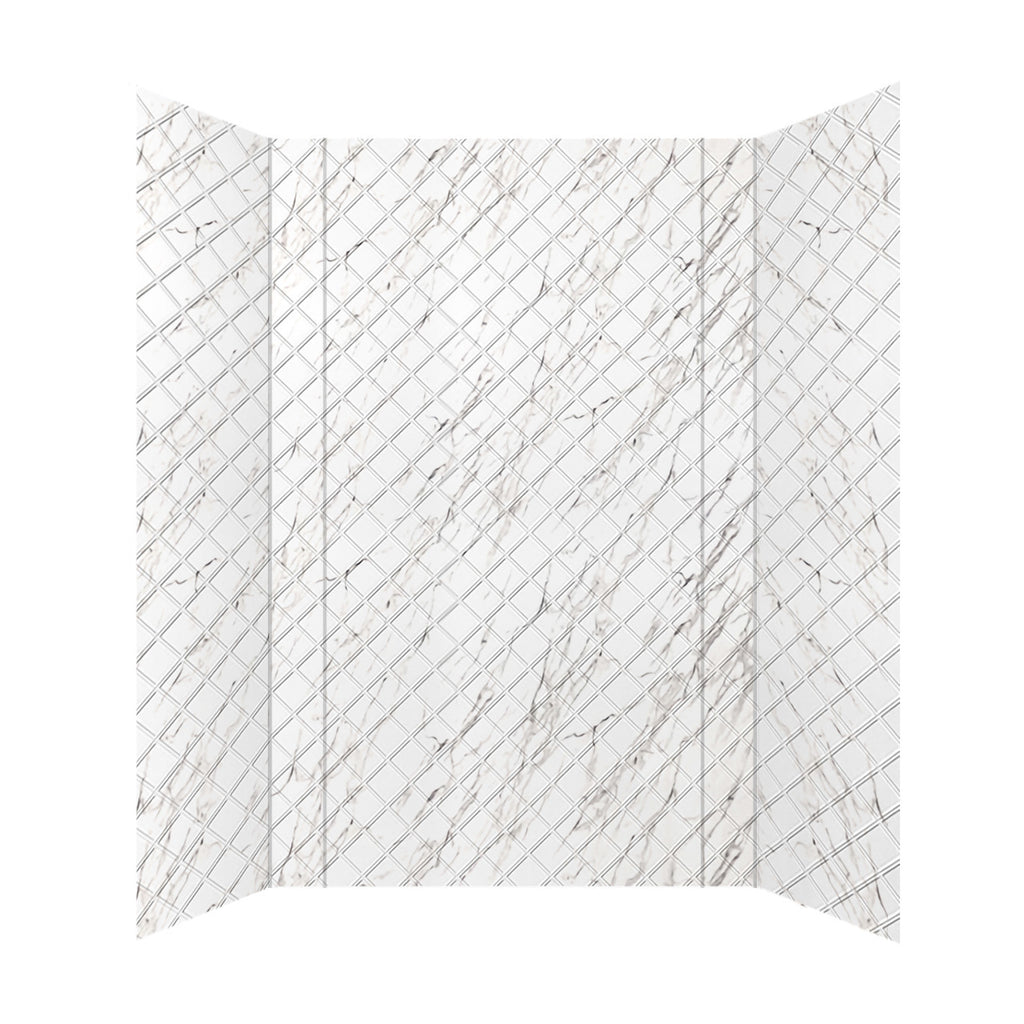 Argyle Shower Wall Tiles For Shower and Tub Surrounds | Glue Up Easy To Install | 3 Wall Set image 3