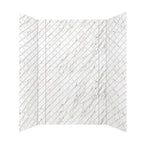 Argyle Shower Wall Tiles For Shower and Tub Surrounds | Glue Up Easy To Install | 3 Wall Set image 3
