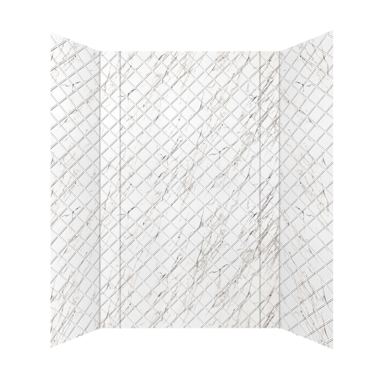 Argyle Shower Wall Tiles For Shower and Tub Surrounds | Glue Up Easy To Install | 3 Wall Set image 3