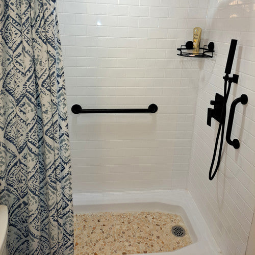 Subway Shower Wall Tiles For Shower and Tub Surrounds | Glue Up Easy To Install | 3 Wall Set image 8