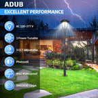 LED Post Top Pole Light with Dusk to Dawn Photocell, 60W/80W/100W/150W Options, 3000K/4000K/5000K CCT Tunable, LED Garden Area Lights for Pathway IP65 Waterproof image 5