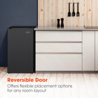 Magic Chef 3.2 Cu Ft Mini Refrigerator Without Freezer | Black Color | Energy Star Qualified | 5 Year Warranty On Compressor | 3 Fresh Food Glass Shelves | Reversible Door image 7