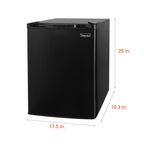 Magic Chef 2.6 Cu Ft Mini Fridge in Black Without Freezer | Energy Star Qualified | Black | 5 Year Warranty On Compressor | 2 Glass Shelves  | Reversible Door | Easy Installation image 3