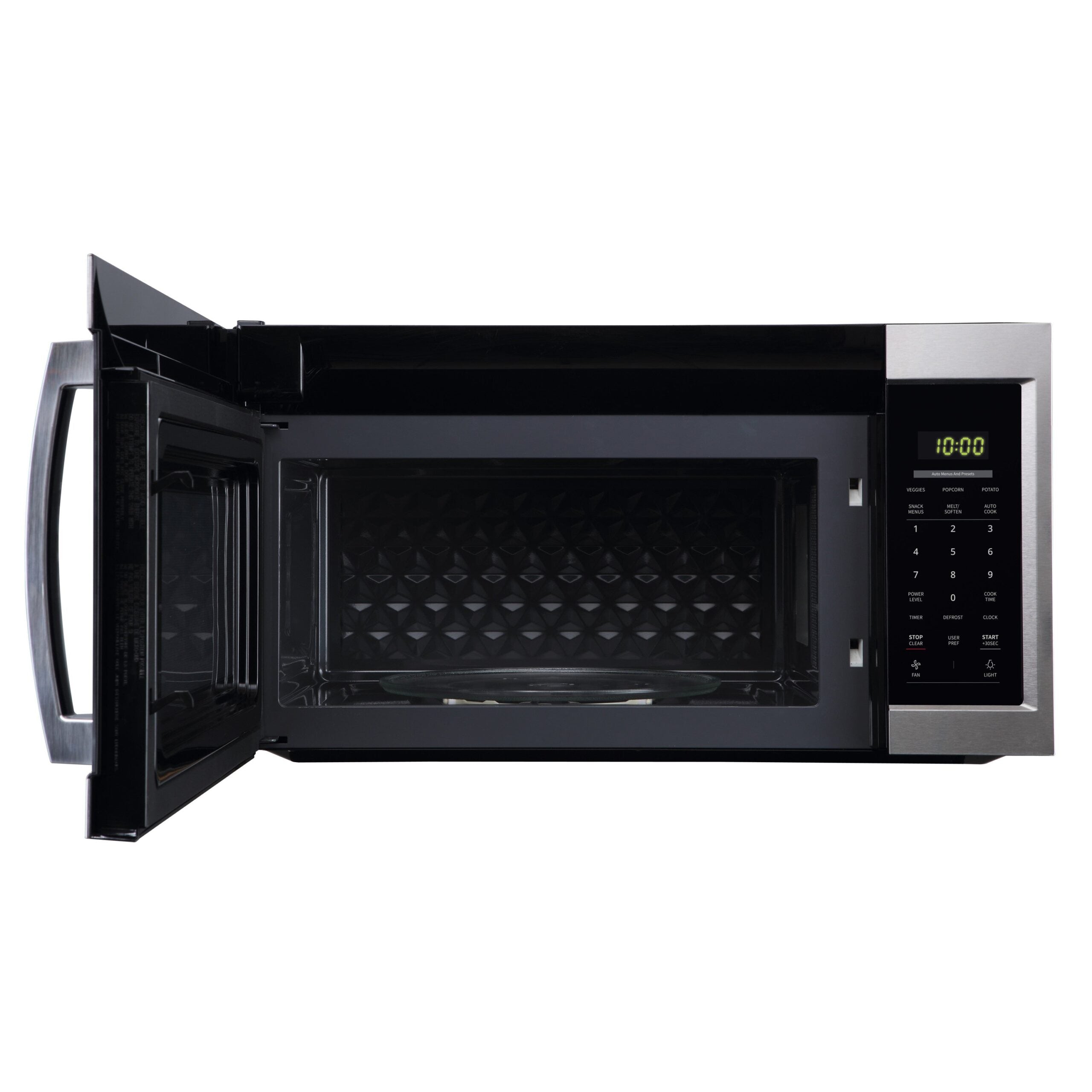 Magic Chef 1.7 Cu. Ft Over-The-Range (OTR) Microwave With Sensor | 1000 Watt | Stainless Steel | 6 Auto Cooking Modes | Hood Light | Auto Defrost Modes | 10 Power Levels image 3