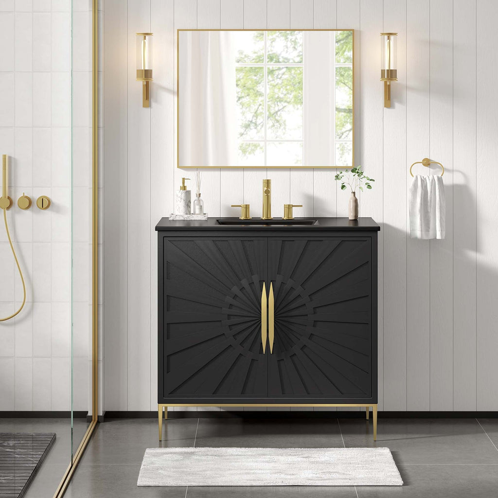 Awaken Series Bathroom Vanity | Various Sizes And Colors | Modern Design Vanity With Basin For Homes, Hotels image 0