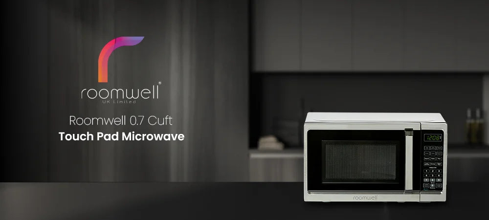 Roomwell UK 0.7 Cuft Compact Microwave In Stainless Steel | 2-Year Replacement Warranty | Ideal For Guest Rooms &amp; Hotel Rooms | Pack Of 4 image 8