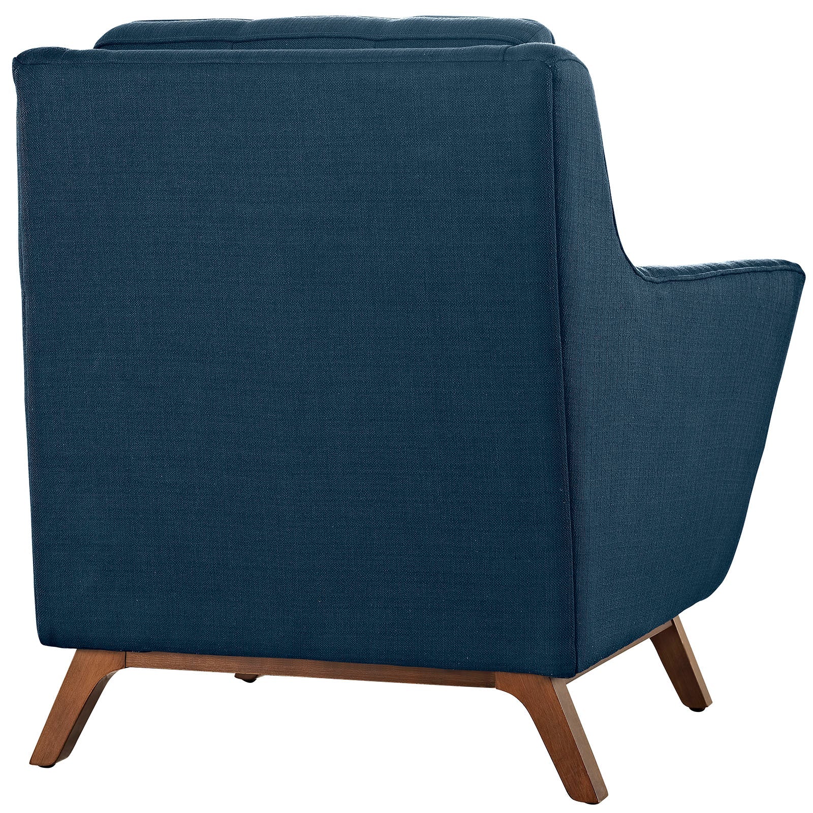 Modern Upholstered Armchair – Comfy Fabric Chair with Tapered Wood Legs. image 3