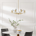 Hanna 8-Light Clear Gold Chandelier | Suspended Mount | Modern Style Chandelier image 0