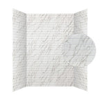 Subway Shower Wall Tiles For Shower and Tub Surrounds | Glue Up Easy To Install | 3 Wall Set image 2