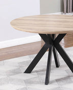 Black Crossroads Round Wood Coffee Table image 3