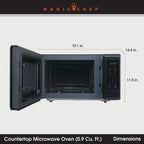 Magic Chef 0.9 Cu. Ft Countertop Microwave | 900 Watt | Black | 6 Auto Cooking Modes | Child Lock | Digital Display | 10 Power Levels |  8 Years Warranty On Magnetron image 8