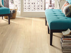 Empire Oak Plank | The Gallery Collection | Vanderbilt Shade | White Oak | Real Hardwood | 1.2 mm Veneer Thickness | 29.53 Sq. Ft. Per Carton | Wire Brushed Texture image 3