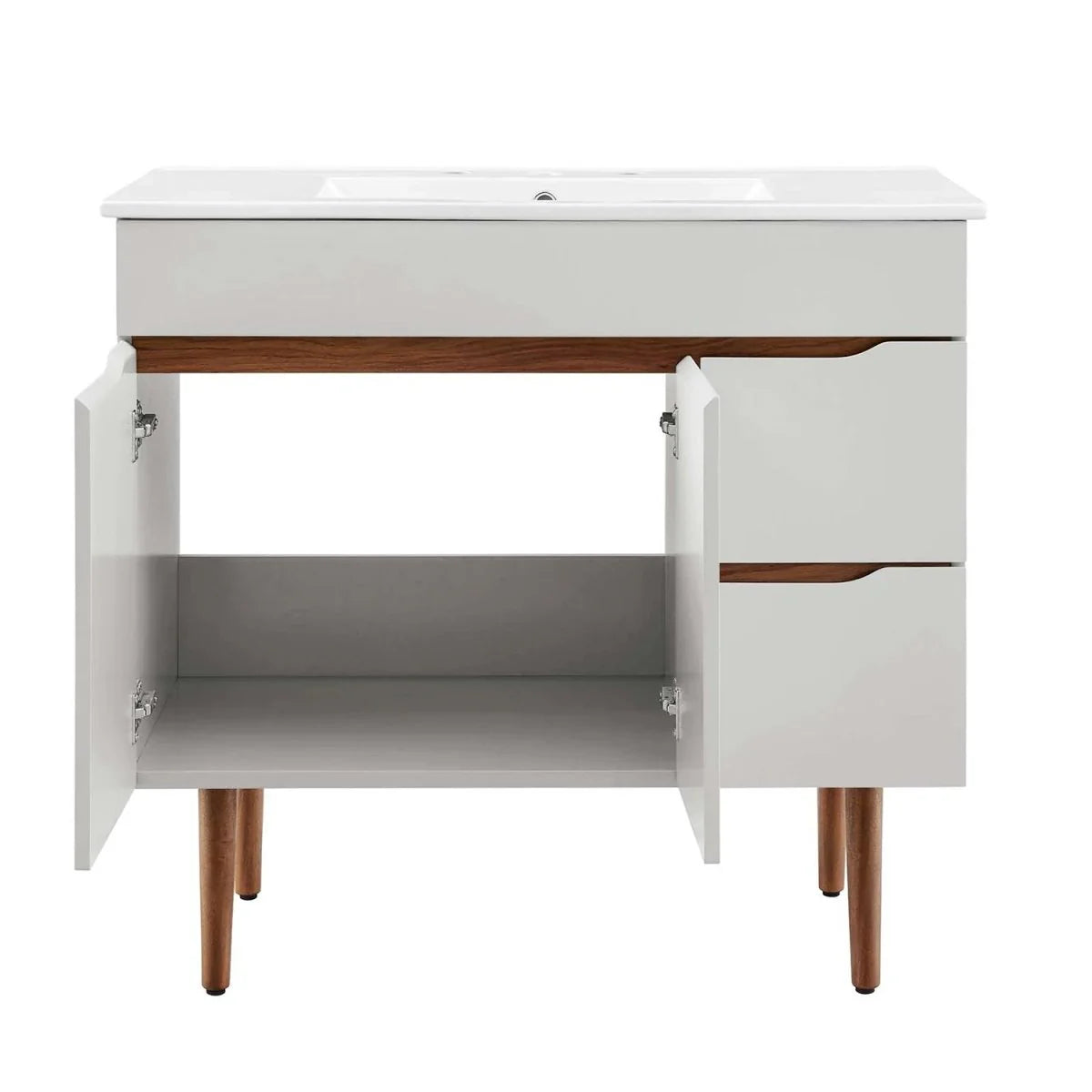 24" / 36" Bathroom Vanity In Grey White &amp; Grey Black Color | Harvest Series | Minimalistic Design | Vanity For Homes, Hotels image 6