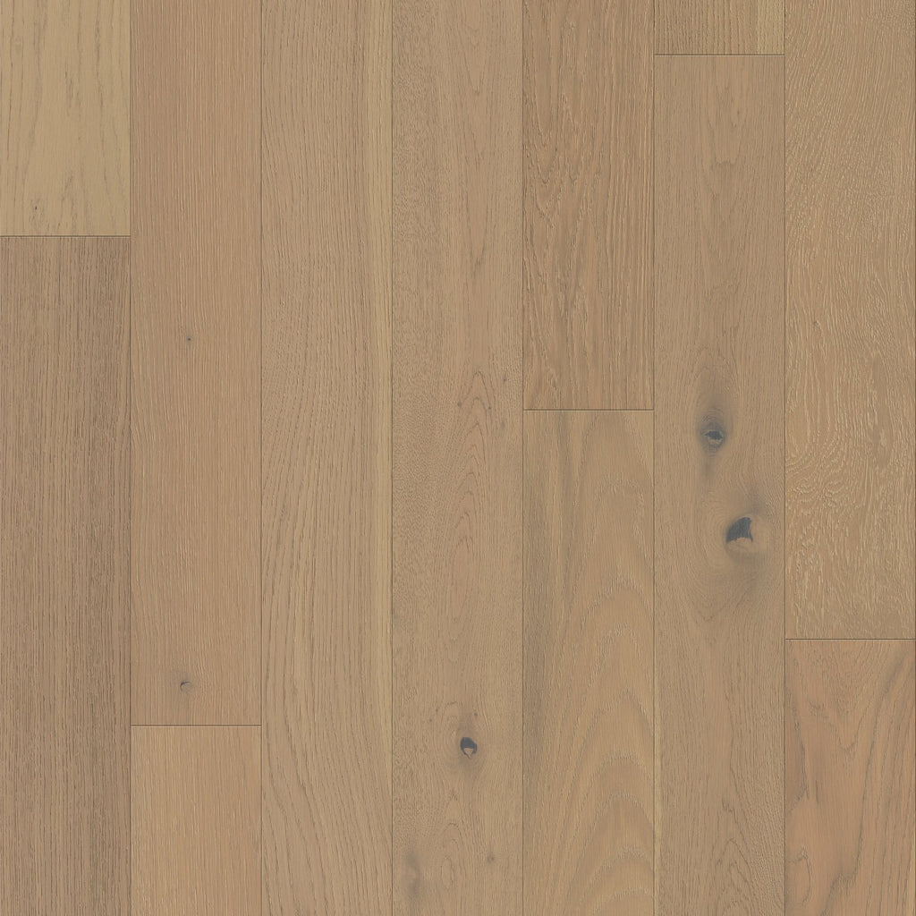 Empire Oak Plank | The Gallery Collection | Vanderbilt Shade | White Oak | Real Hardwood | 1.2 mm Veneer Thickness | 29.53 Sq. Ft. Per Carton | Wire Brushed Texture image 2