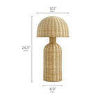 Briar Natural Woven Rattan Table Lamp | Pack of 2 image 11
