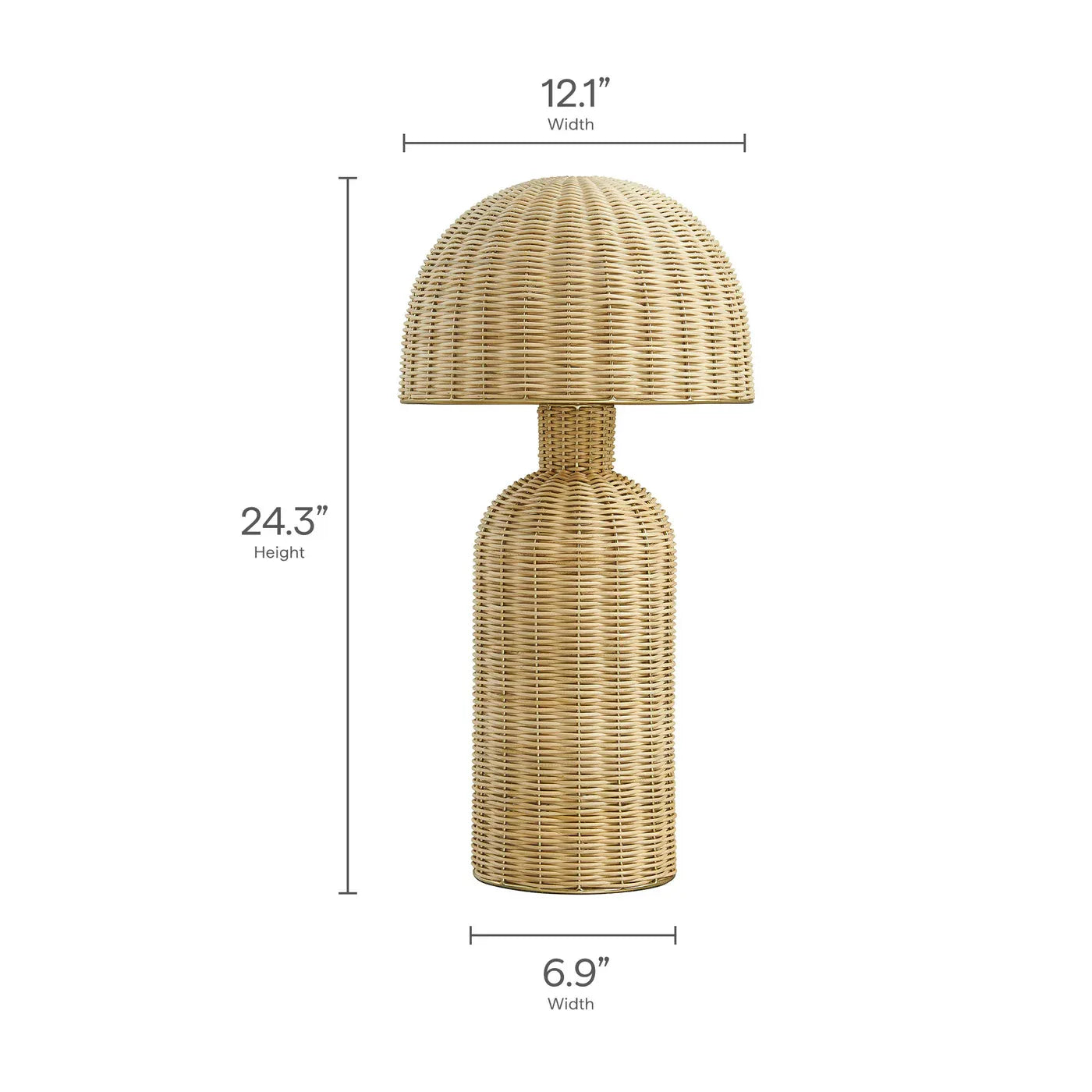 Briar Natural Woven Rattan Table Lamp | Pack of 2 image 11
