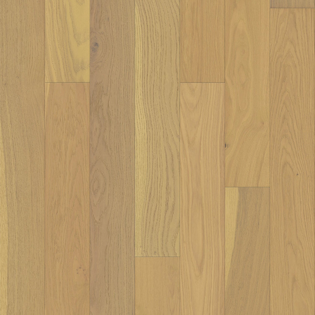Empire Oak Plank | The Gallery Collection | Carnegie Shade | White Oak | Real Hardwood | 1.2 mm Veneer Thickness | 29.53 Sq. Ft. Per Carton | Wire Brushed Texture image 2