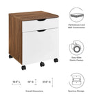 Envision Walnut White Wood Filing Cabinet image 7