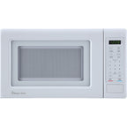 Magic Chef 0.7 Cu. Ft Countertop Microwave | 700 Watt | White Color | Digital Display | 6 Auto Cooking Modes | Child Lock | Auto Defrost Modes | 10 Power Levels image 0