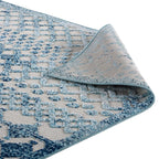 Reflect Giada Abstract Diamond Moroccan Trellis Indoor/Outdoor Area Rug | Ivory and Blue  | 5X8 &amp; 8X10 Size Options | Tight Low Pile Weave | Gripping Rubber Underside | 100% Polypropylene | Pack Of 2 image 7