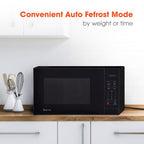 Magic Chef 1.1 Cu. Ft Countertop Microwave | 1000 Watt | Black with Gray Cavity Or Stainless Steel Color Options | Digital Display | 6 Auto Cooking Modes | Child Lock | Auto Defrost Modes image 5