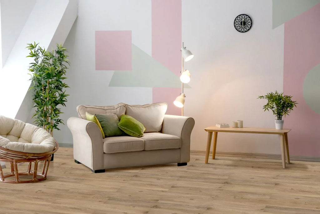 5 mm SPC Vinyl Flooring | 7" X 48" Plank | 1 mm IXPE Padding Attached | 22 Mil Wear Layer Plus 6 Mil UV Layer | Click Lock Installation | Gasto Fortika Series 1524 | Fire Resistant | FloorScore® Certified | 1 Box (10 Planks) image 2