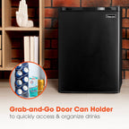Magic Chef 2.6 Cu Ft Mini Fridge in Black Without Freezer | Energy Star Qualified | Black | 5 Year Warranty On Compressor | 2 Glass Shelves  | Reversible Door | Easy Installation image 7