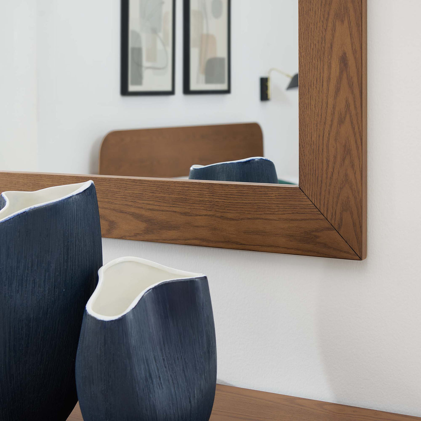 Dylan Mirror in Walnut | Mid-Century Style | Contemporary Design | Pack of 2 image 1