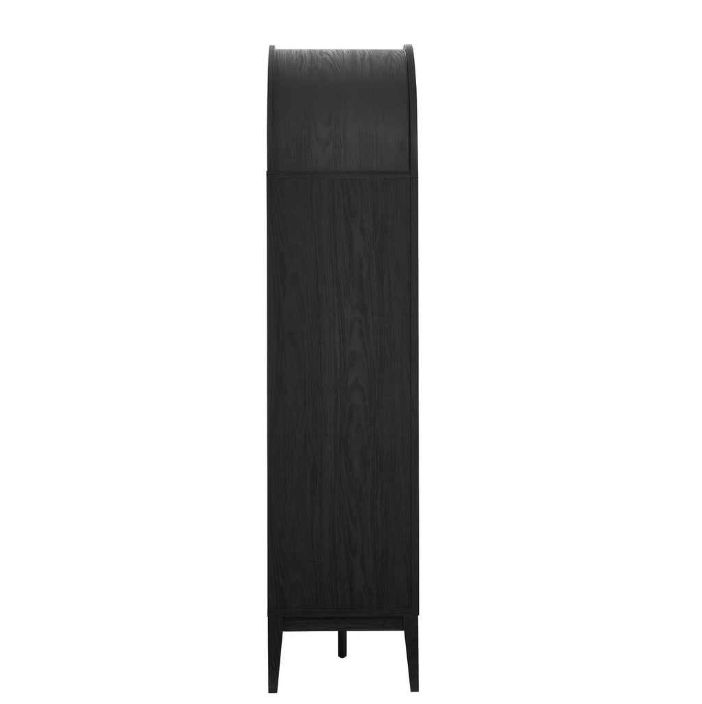Nolan Arched Bar Cabinet in Black image 1