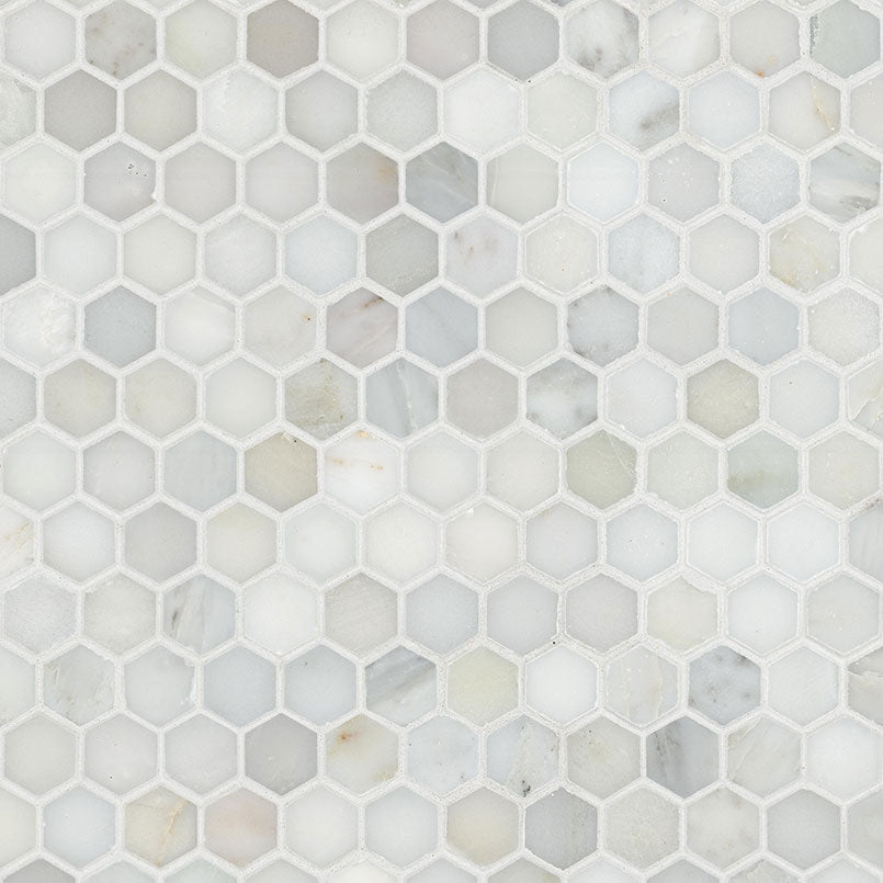 Calacatta Gold 1” Hexagon Polished Mosaic Tile | Wall Tile &amp; Backsplash Tile | Marble | Greenguard Gold, USGBC/LEED | 10 Pieces Per Box image 6