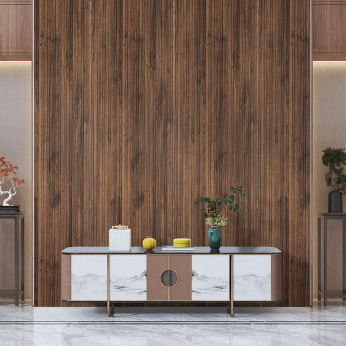 Small Slats Polystyrene Wood Slat Walls 112 in x 12 in - (Pack of 10) / 93 sqft image 7
