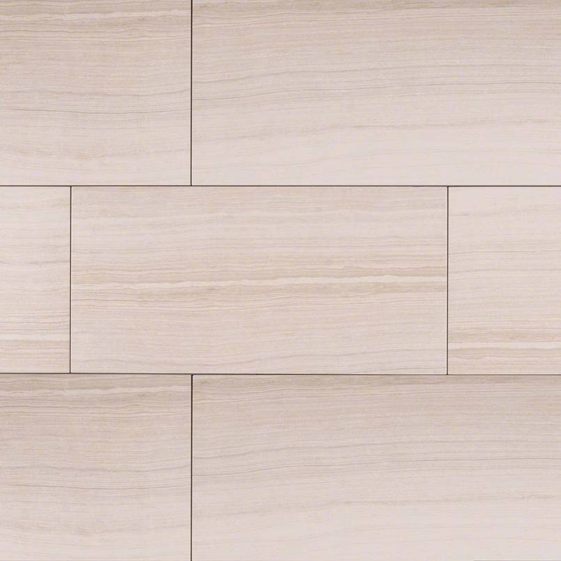 12" X 24" White Porcelain Tile | Modern Tile Collection | Porcelain | Limestone | Greenguard Gold, USGBC/LEED | 6 Pieces Per Box image 0