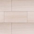 12" X 24" White Porcelain Tile | Modern Tile Collection | Porcelain | Limestone | Greenguard Gold, USGBC/LEED | 6 Pieces Per Box image 0