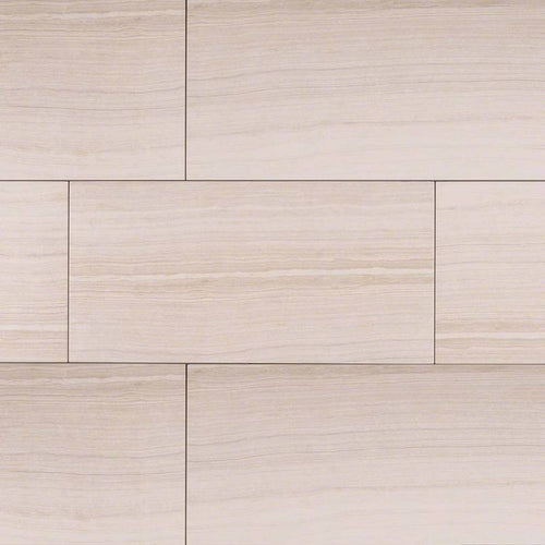 12" X 24" White Porcelain Tile | Modern Tile Collection | Porcelain | Limestone | Greenguard Gold, USGBC/LEED | 6 Pieces Per Box image 0