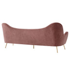 Cheshire Channel-Tufted Performance Velvet Sofa in Dusty Rose image 4