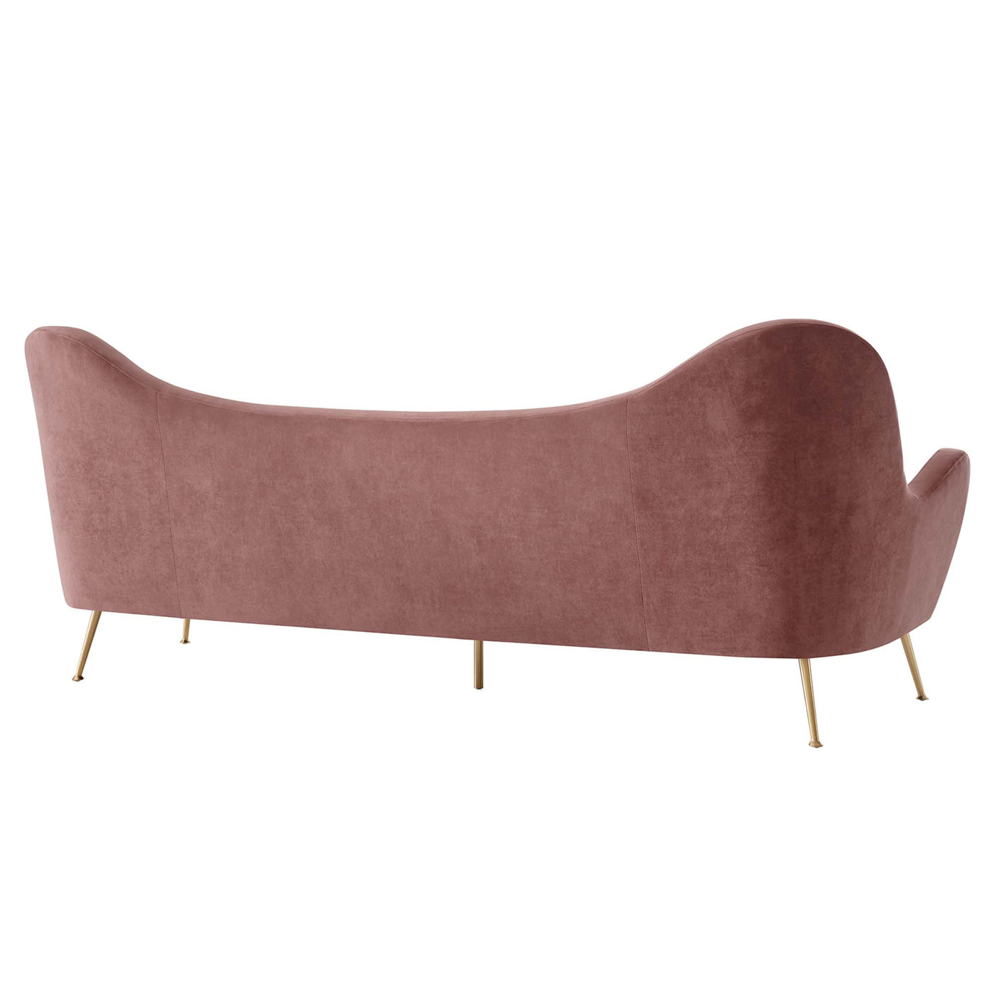 Cheshire Channel-Tufted Performance Velvet Sofa in Dusty Rose image 4