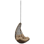 Abate Outdoor Patio Swing Chair, Stand-Free, in Black Mocha image 3