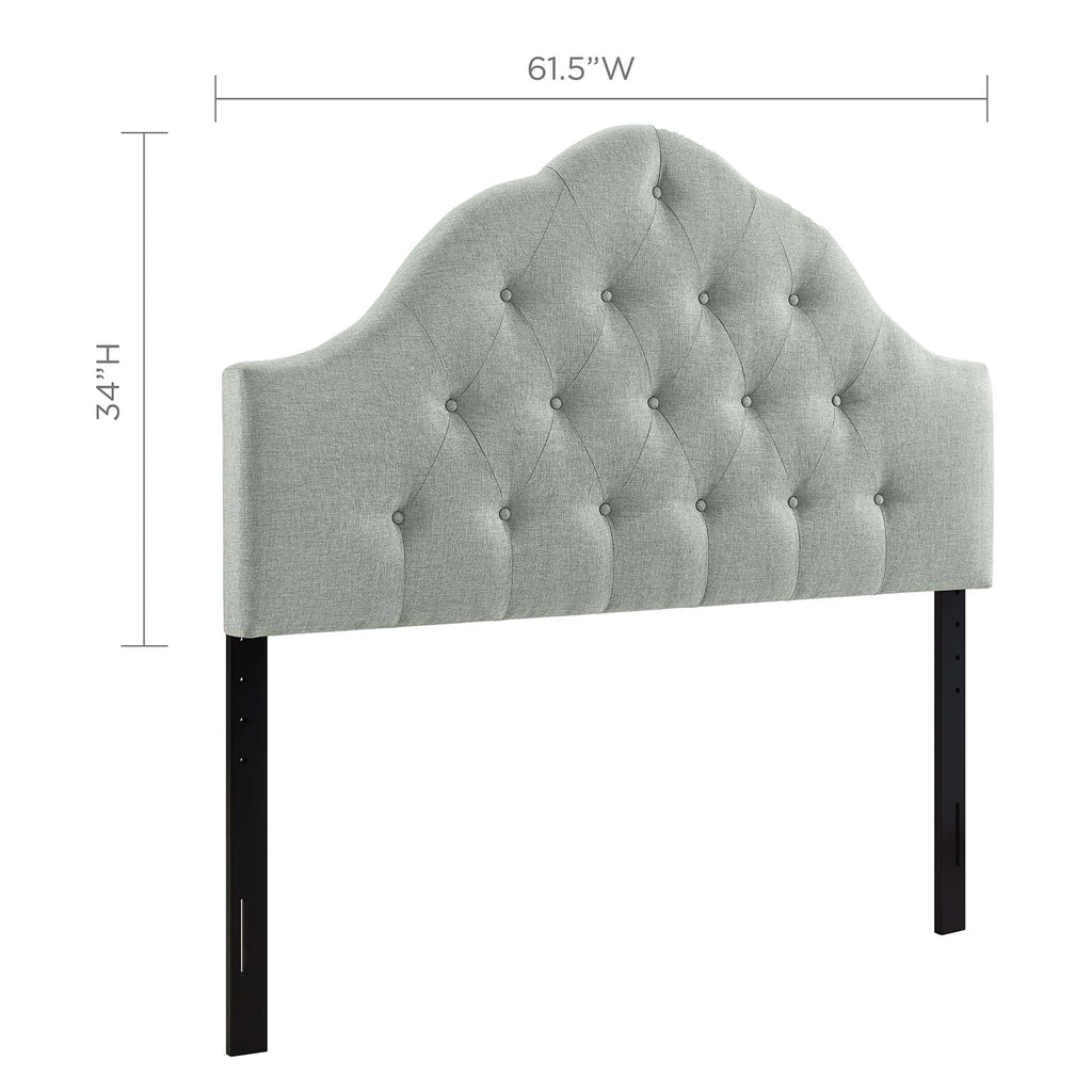 Sovereign Upholstered Fabric Headboard | Padded with Foam, Linen Fabric Upholstery | Queen &amp; King Sizes | Gray &amp; Beige Color Options image 5