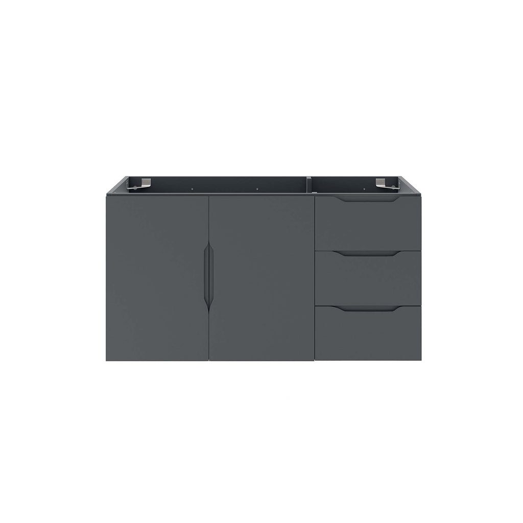 24" Or 36" | Bathroom Vanity Cabinet (Sink Basin Not Included) | White Or Gray Color Options | Vitality Series | Modern Bathroom Vanity | Soft-Close Doors | Wall-Mount Design image 2
